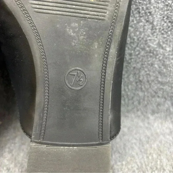 A New Day Women's Amber Slip-On Mule Flats Loafer Black Chain Size 7.5 EUC - Picture 8 of 8